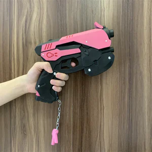 Game OW D. va Revolvers Weapon Gun 1:1 Cosplay Safety PU Gift Outdoor Toy Rubber No Shooting