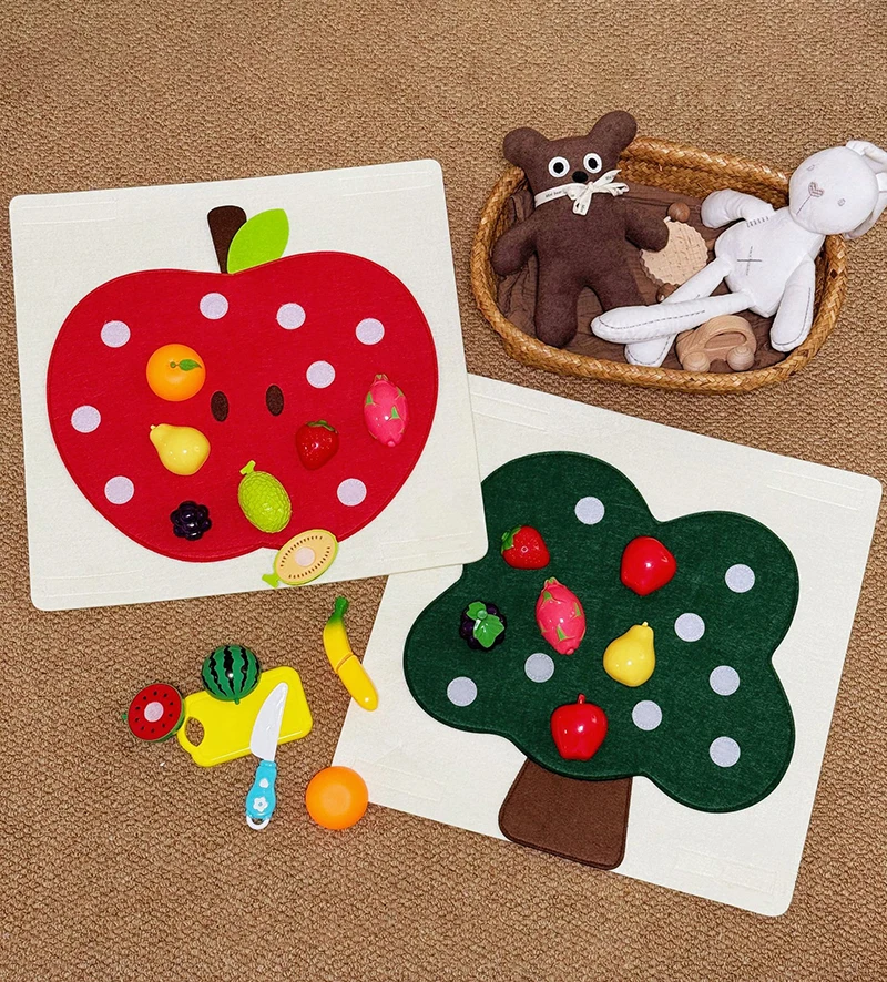Baby Felt Board Play Food Toys Wall Sticker Fruits Vegetables Pretend Play Kitchen Games Fine Motor Skills Early Educational Toy - Image 21