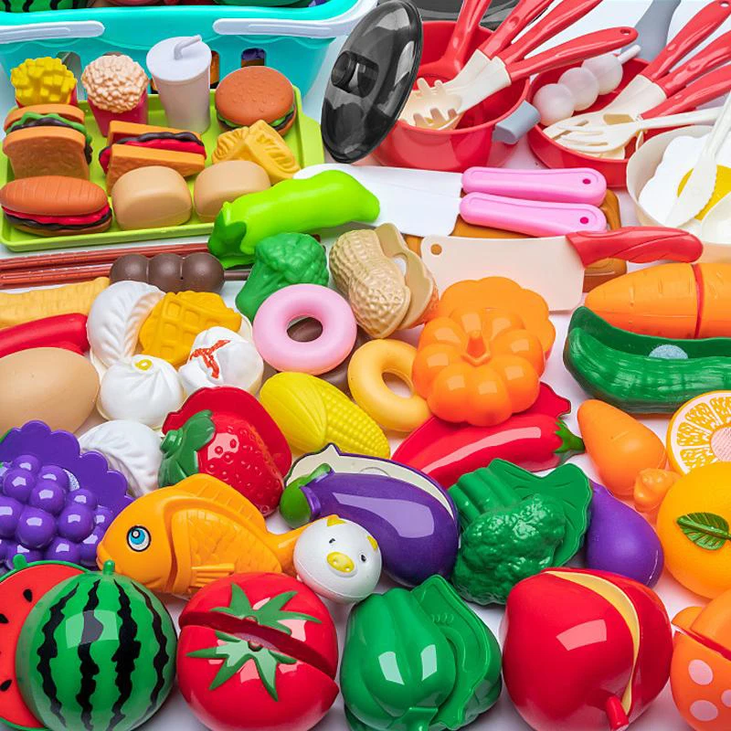 Cutting Play Food Toy Set Kitchen Pretend Play Fruit Vegetable Toy For Kids Educational Learning Food Toys Fun Toddlers Gifts - Image 14