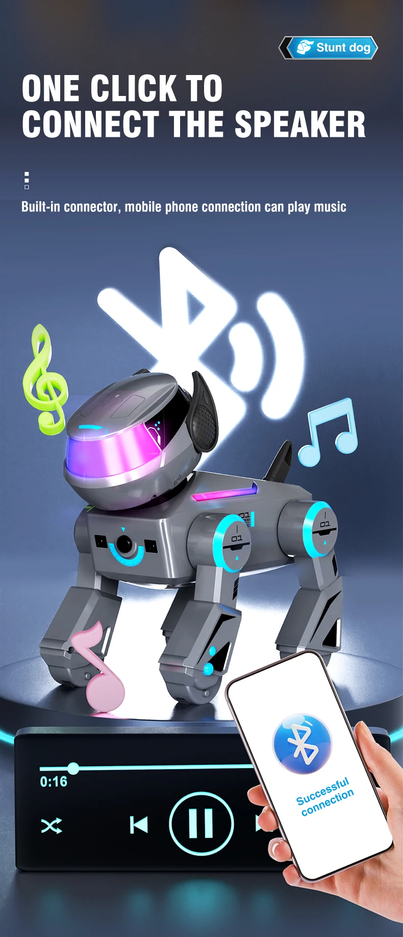 2 in 1 Intelligent Remote Control Robot Dog Electronic Stunt Command Programmable Touch-sense Music Song Children Toys for Boys - Image 15