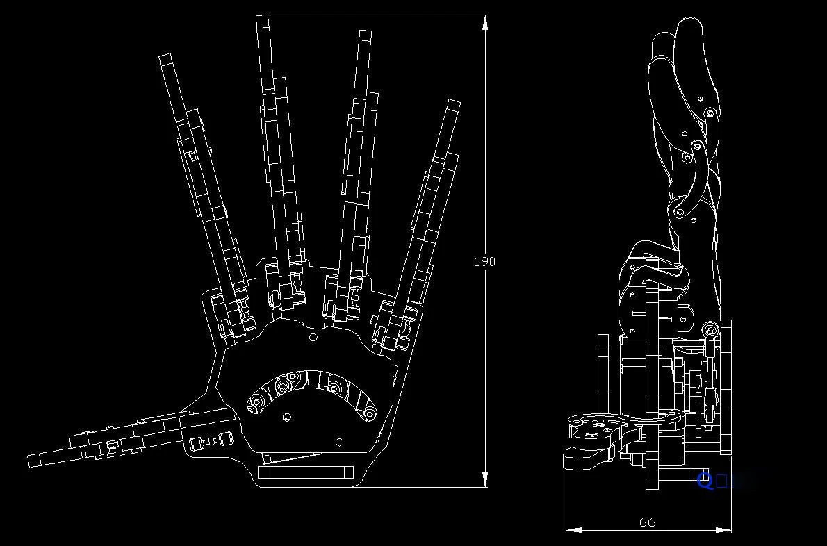 5 Dof Robot Hand with Base Humanoid Robotic Finger Bionic Assembled Mechanical Manipulator Claw for Arduino Programmable Robot - Image 11