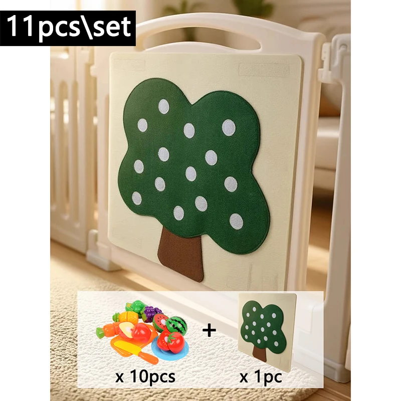 Baby Felt Board Play Food Toys Wall Sticker Fruits Vegetables Pretend Play Kitchen Games Fine Motor Skills Early Educational Toy - Image 13