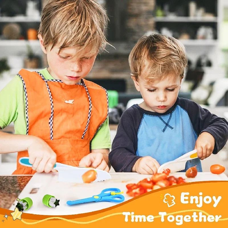 11/17Pcs Montessori Kitchen Tools Set Cookware Baking Toy Kids Safe Knives With Cutting Board Toddlers Real Cooking Accessories - Image 10