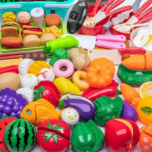 Cutting Play Food Toy Set Kitchen Pretend Play Fruit Vegetable Toy For Kids Educational Learning Food Toys Fun Toddlers Gifts