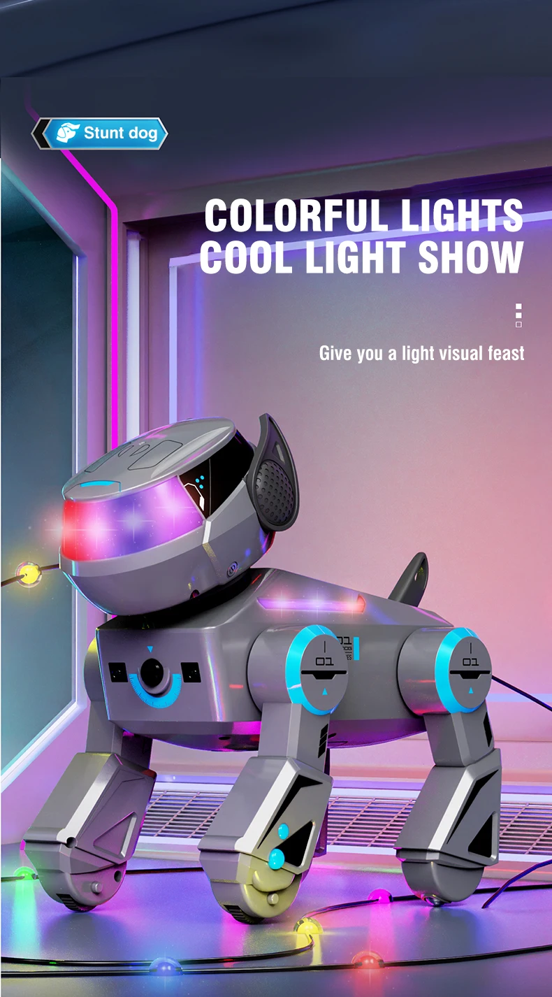 2 in 1 Intelligent Remote Control Robot Dog Electronic Stunt Command Programmable Touch-sense Music Song Children Toys for Boys - Image 17