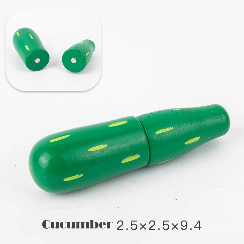 Magnetic Wooden Cutting Fruits Vegetables Pretend Play Simulation Kitchen Toys Classic Game Montessori Educational Toys For Kids - Image 7