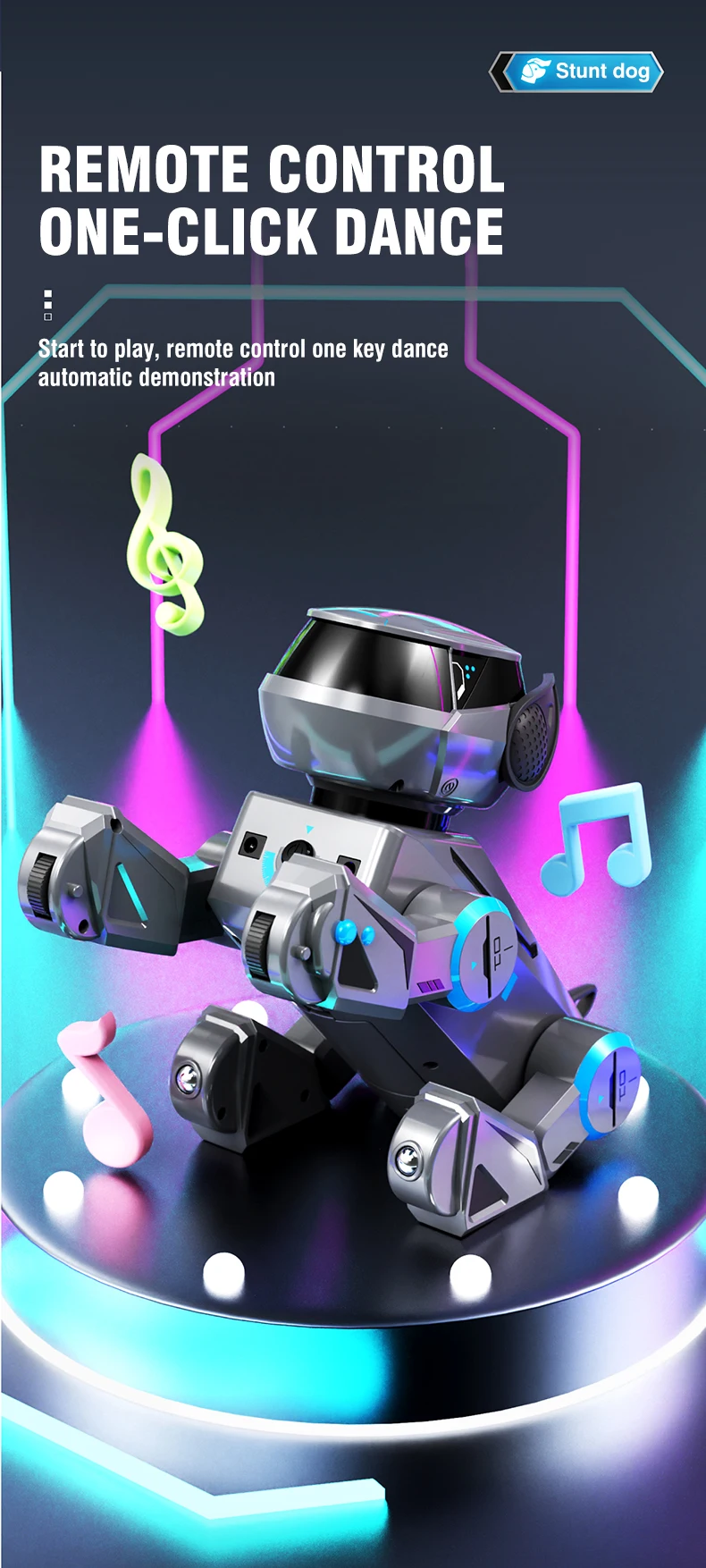 2 in 1 Intelligent Remote Control Robot Dog Electronic Stunt Command Programmable Touch-sense Music Song Children Toys for Boys - Image 12