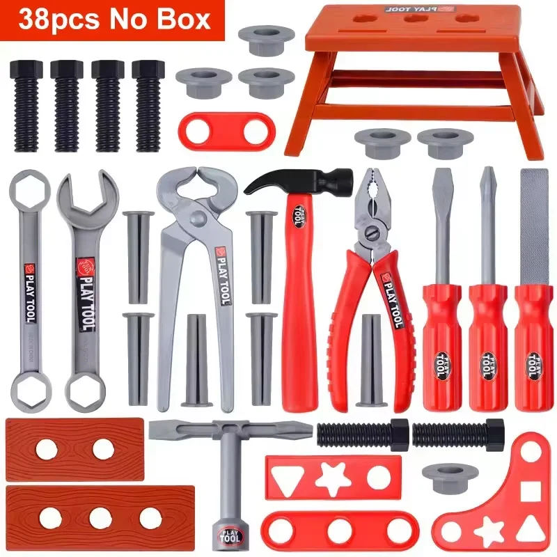 Kids Repair Toolbox Toy Set, Simulation Engineering Tools with Drill, Educational Pretend Play Gifts for Boys - Image 12