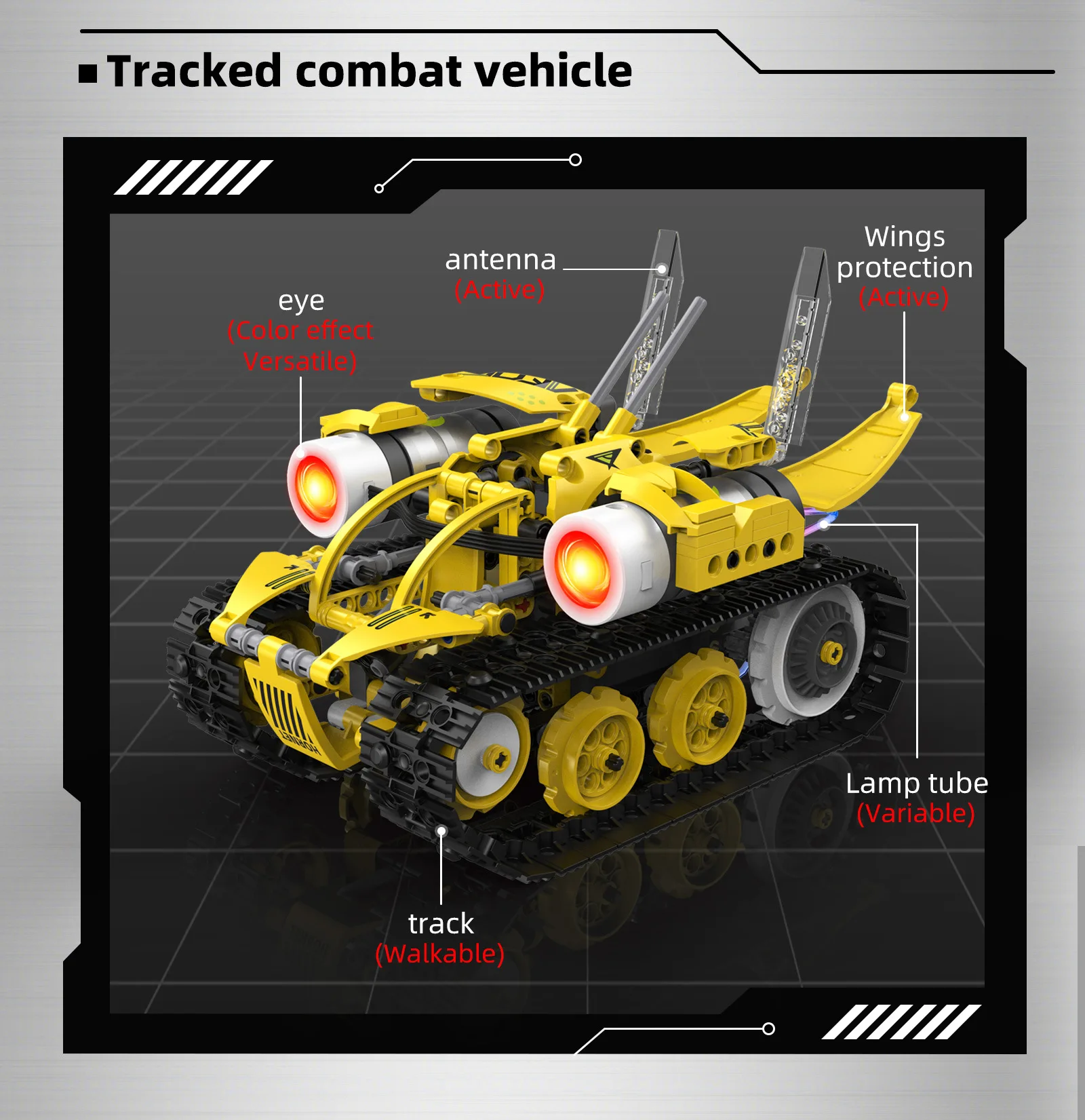 5-in-1 Programmable Robot Building Blocks Kit Remote/APP Control Digital Display Color Sensor STEM Toy for Kids Adults - Image 17