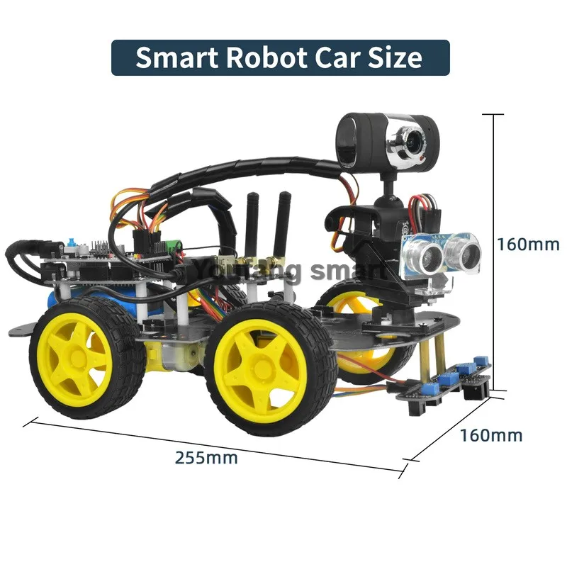 APP Control 4WD Robot Car WiFi Bluetooth Video Line Following Obstacle Avoiding RC Tank For Arduino Programmable Robot DIY Kit - Image 5
