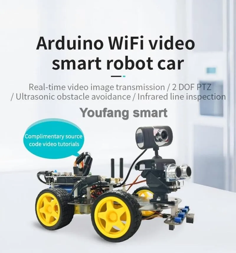 APP Control 4WD Robot Car WiFi Bluetooth Video Line Following Obstacle Avoiding RC Tank For Arduino Programmable Robot DIY Kit - Image 10