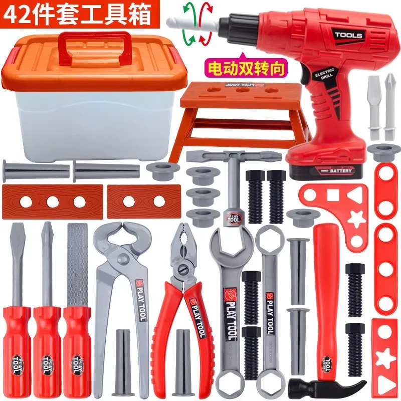 Kids Repair Toolbox Toy Set, Simulation Engineering Tools with Drill, Educational Pretend Play Gifts for Boys - Image 13