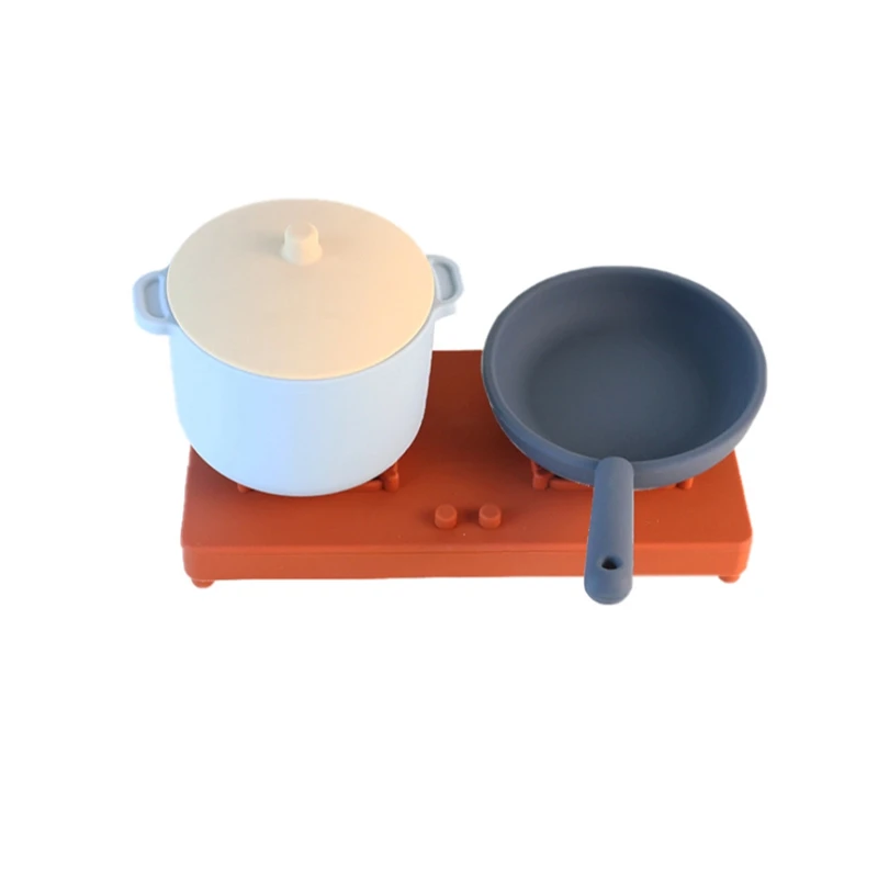 Silicone Kitchen Toy Set Pot Cooking For Toddler Educational Developmental Best Gift - Image 6
