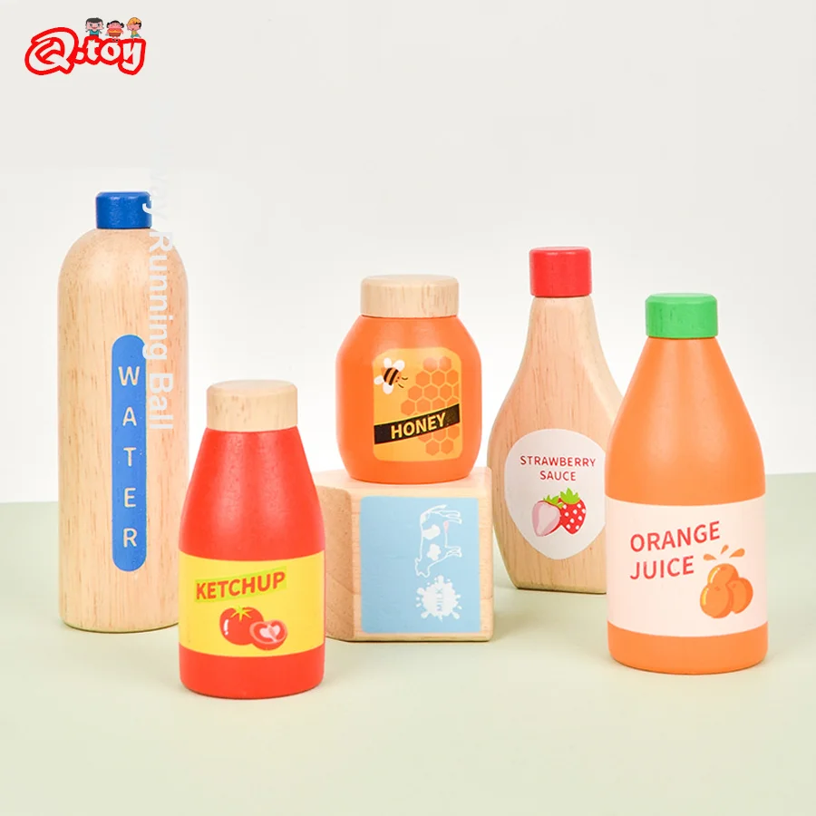 Children Pretend Play Wooden Milk Drink Set Kitchen Food Toys Montessori Learning Educational Kids Simulation Imitation Game - Image 30