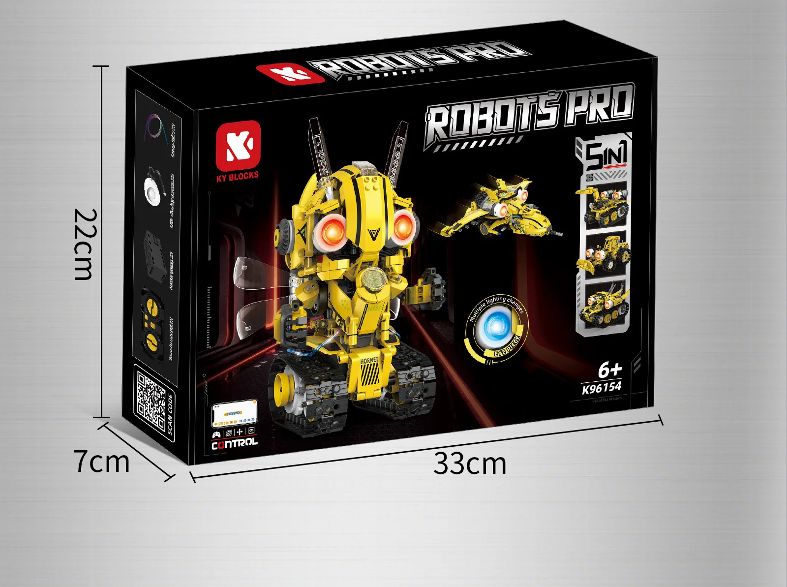 5-in-1 Programmable Robot Building Blocks Kit Remote/APP Control Digital Display Color Sensor STEM Toy for Kids Adults - Image 24