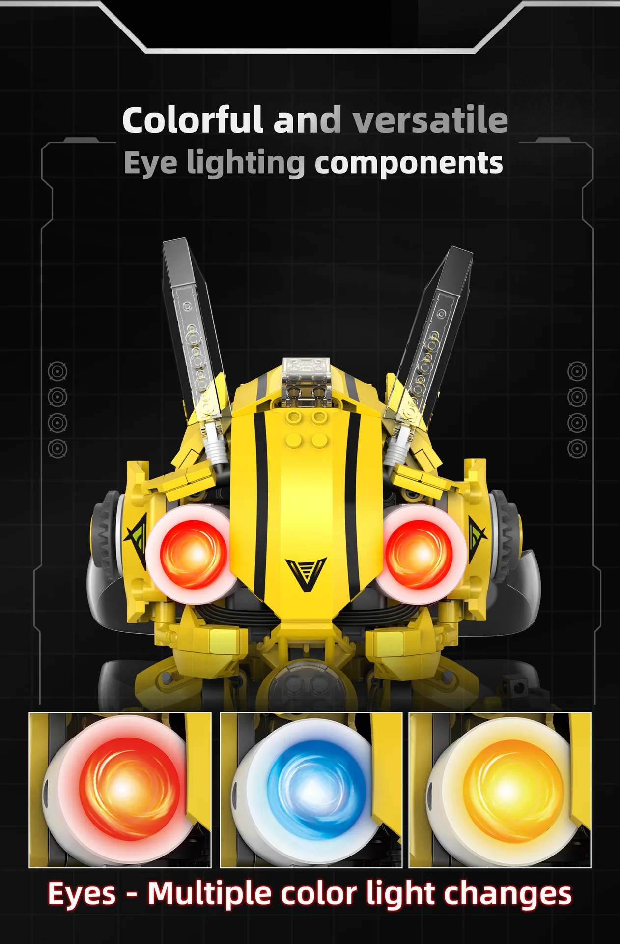 5-in-1 Programmable Robot Building Blocks Kit Remote/APP Control Digital Display Color Sensor STEM Toy for Kids Adults - Image 11