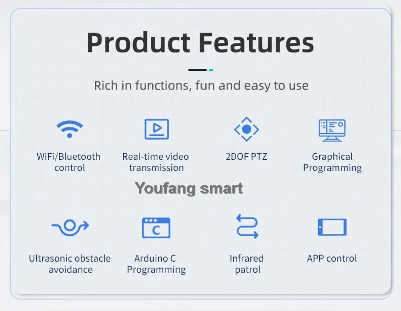APP Control 4WD Robot Car WiFi Bluetooth Video Line Following Obstacle Avoiding RC Tank For Arduino Programmable Robot DIY Kit - Image 11