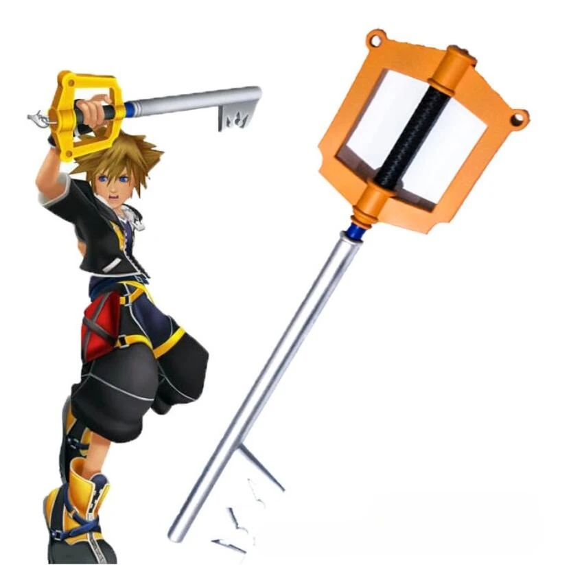 1:1 Cosplay Kingdom Hearts Gold Key: Sora Key Keyblade sword prop for Gaming Accessories PU arms Cos Role Play toy sword 88cm - Image 2