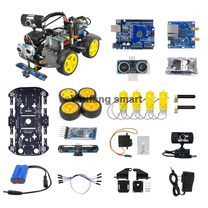 APP Control 4WD Robot Car WiFi Bluetooth Video Line Following Obstacle Avoiding RC Tank For Arduino Programmable Robot DIY Kit - Image 8