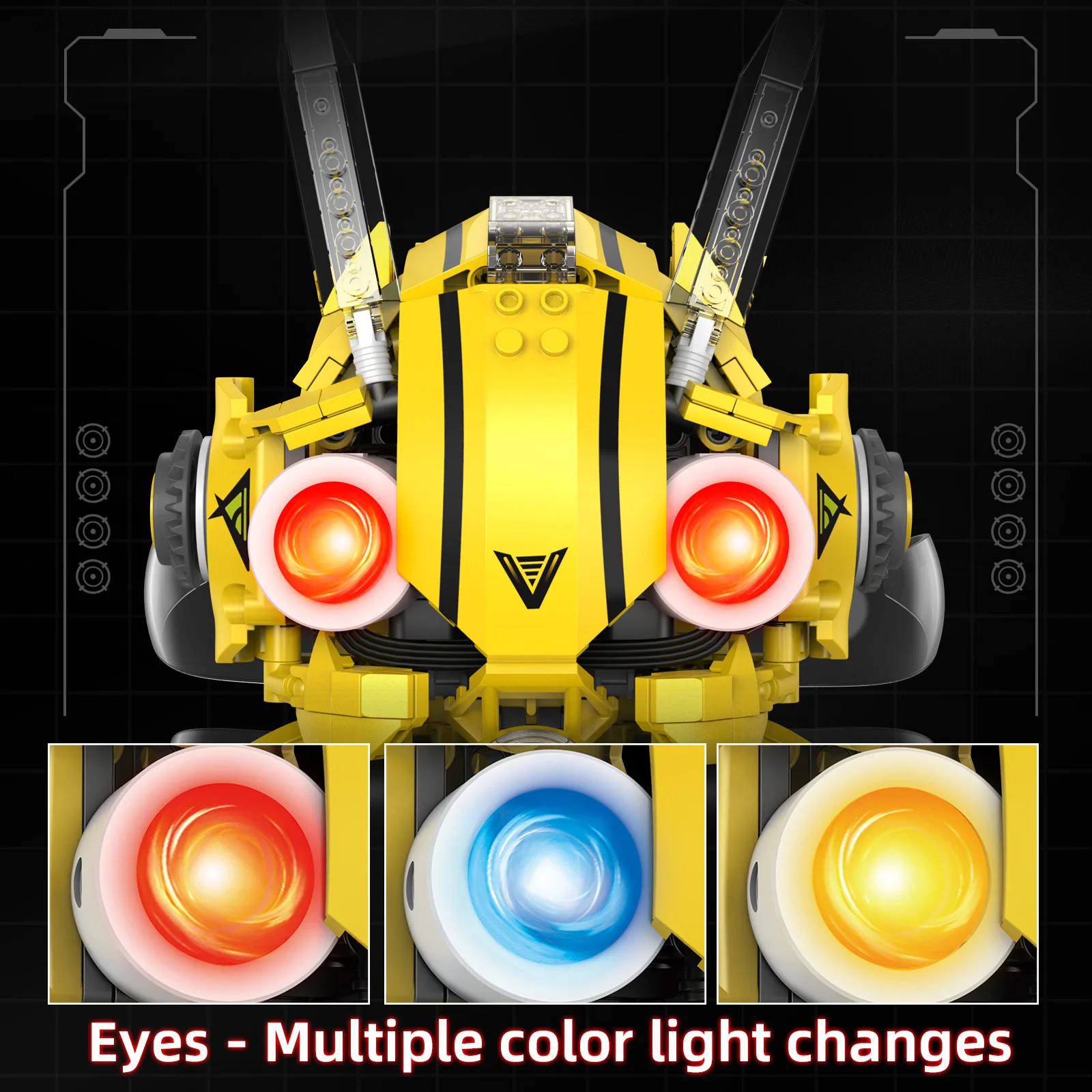 5-in-1 Programmable Robot Building Blocks Kit Remote/APP Control Digital Display Color Sensor STEM Toy for Kids Adults - Image 4