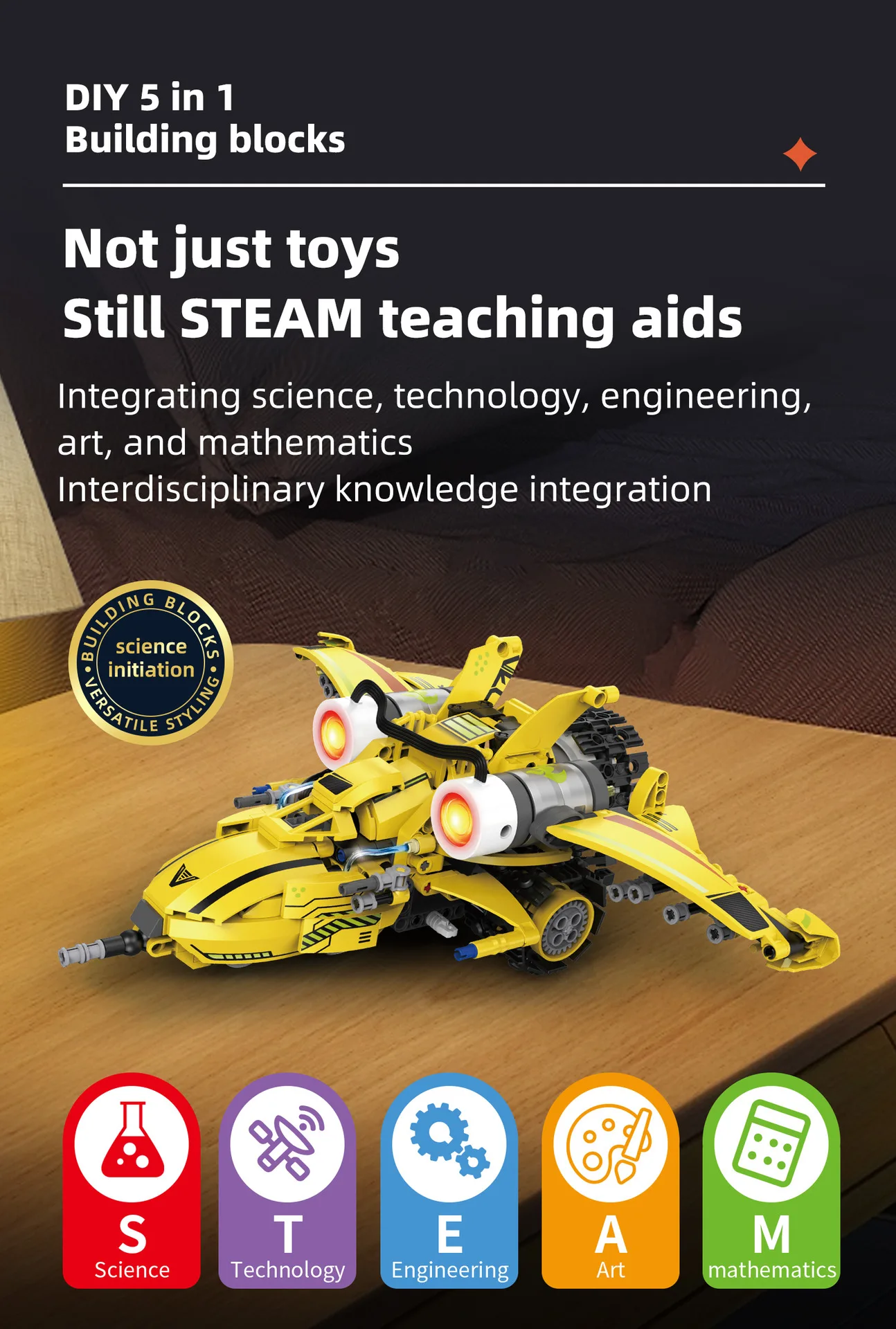 5-in-1 Programmable Robot Building Blocks Kit Remote/APP Control Digital Display Color Sensor STEM Toy for Kids Adults - Image 18