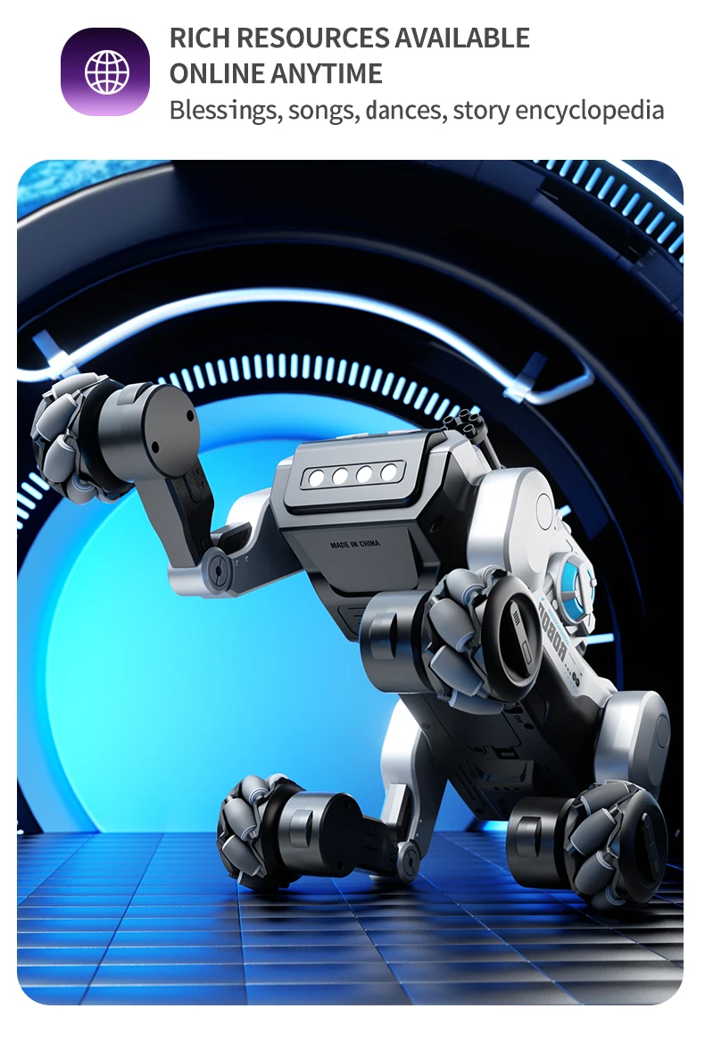 8WD Smart Robot Dog, Voice Control & Touch Interaction, Programmable Actions, Water Bead Turret, Music & Mist Spray, for Kids - Image 21