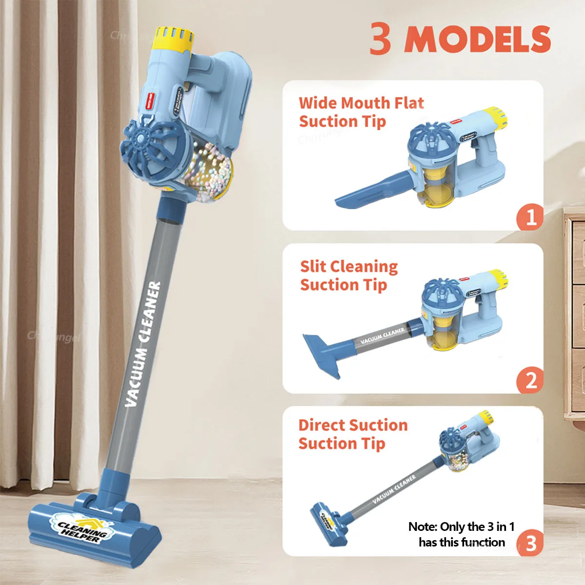 Kids Vacuum Cleaner Toy Electric Realistic Pretend Play Housekeeping Cleaning Set Educational Gift for Toddlers Boys Girls - Image 15
