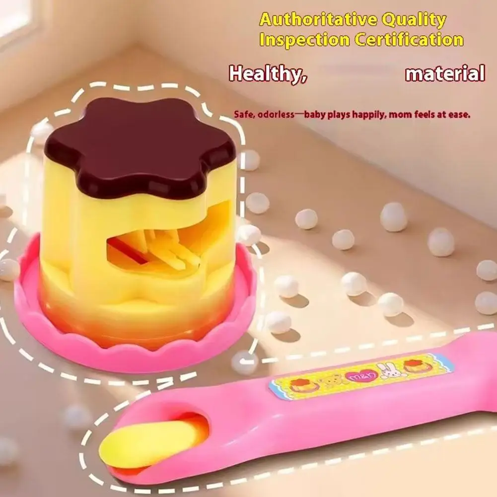 Pretend Play Pudding Feeding Toy Set with Magic Spoon Simulation Food Kitchen Toys for Kids Interactive Role Play Gift for Girls - Image 18