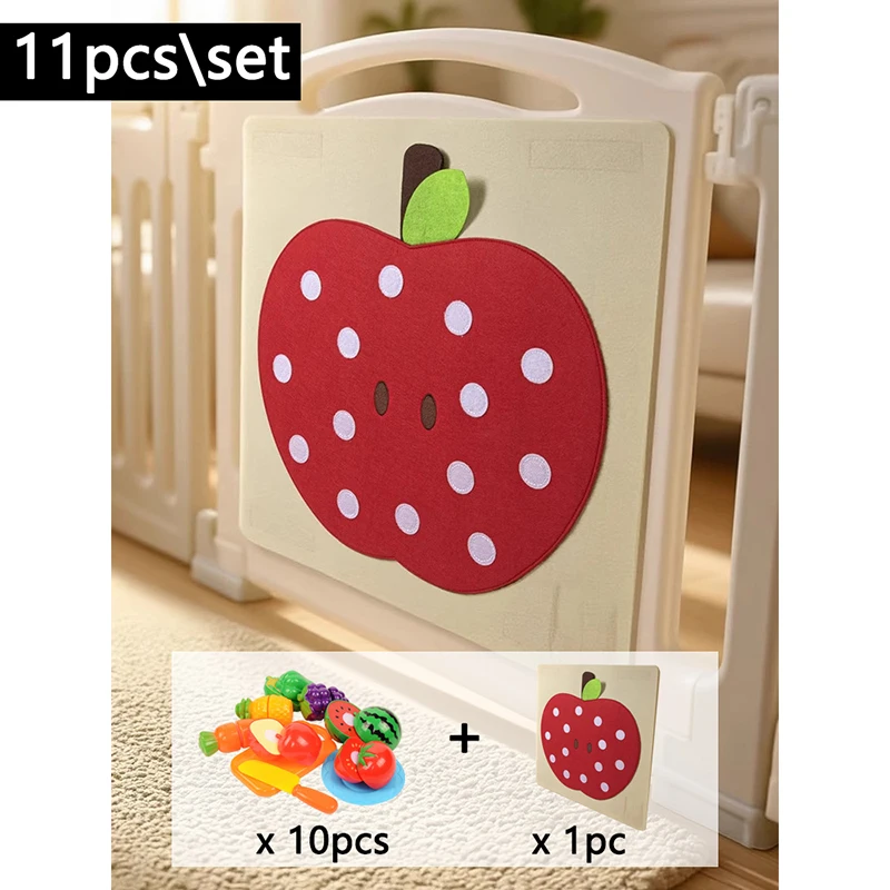 Baby Felt Board Play Food Toys Wall Sticker Fruits Vegetables Pretend Play Kitchen Games Fine Motor Skills Early Educational Toy - Image 15