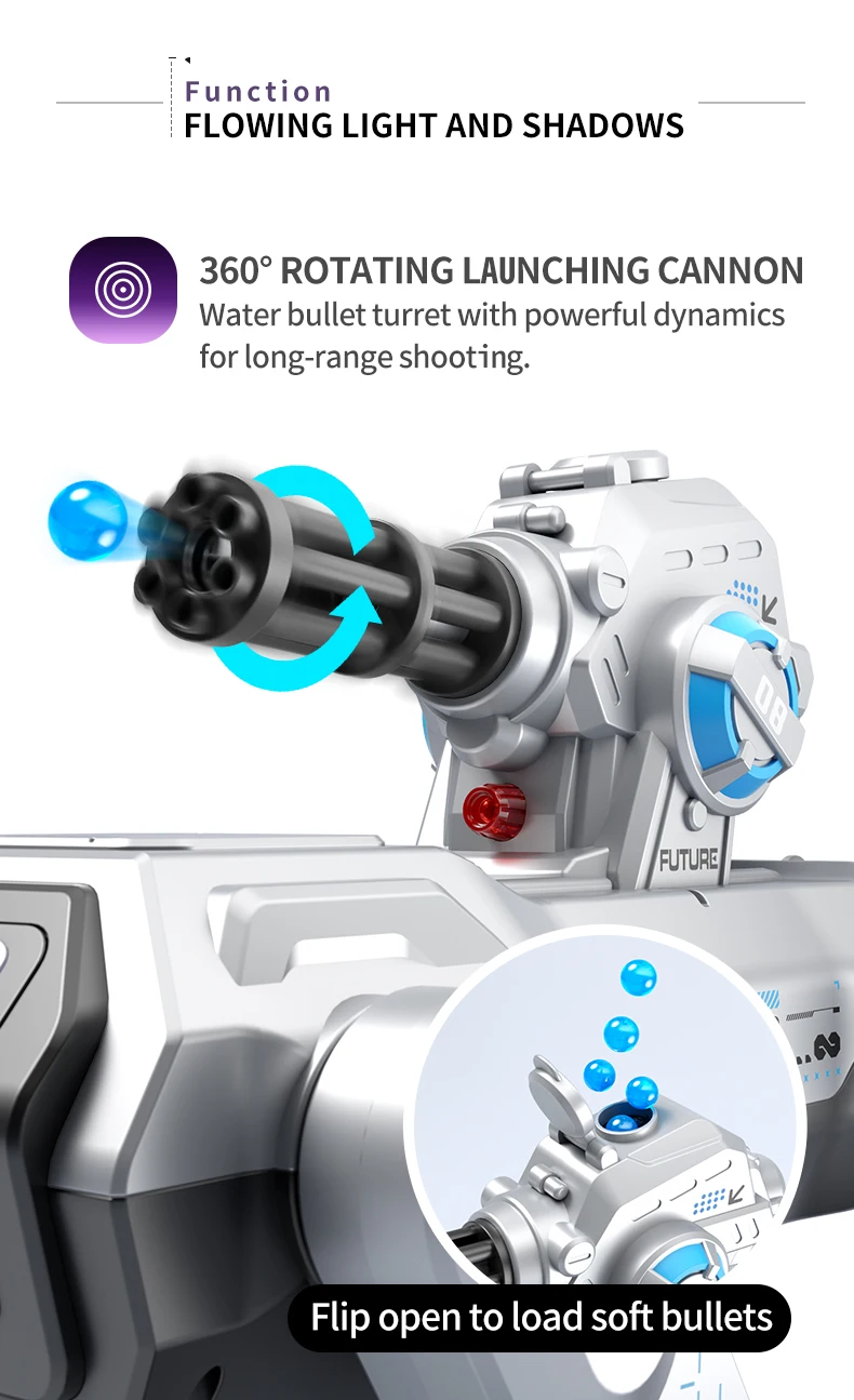 8WD Smart Robot Dog, Voice Control & Touch Interaction, Programmable Actions, Water Bead Turret, Music & Mist Spray, for Kids - Image 15