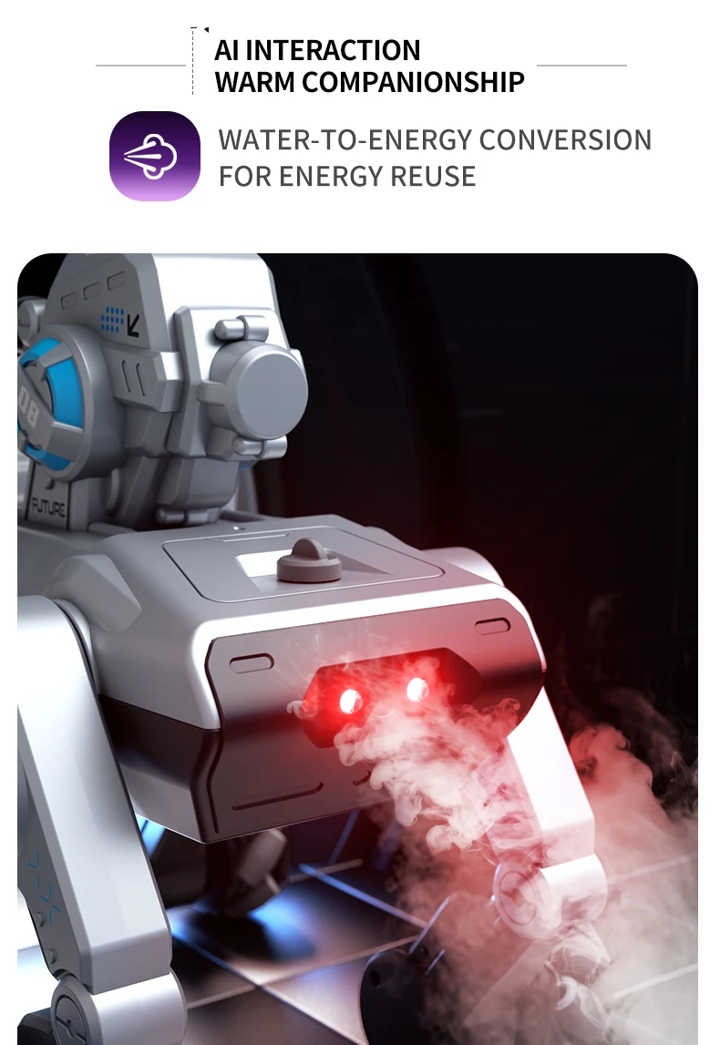 8WD Smart Robot Dog, Voice Control & Touch Interaction, Programmable Actions, Water Bead Turret, Music & Mist Spray, for Kids - Image 17