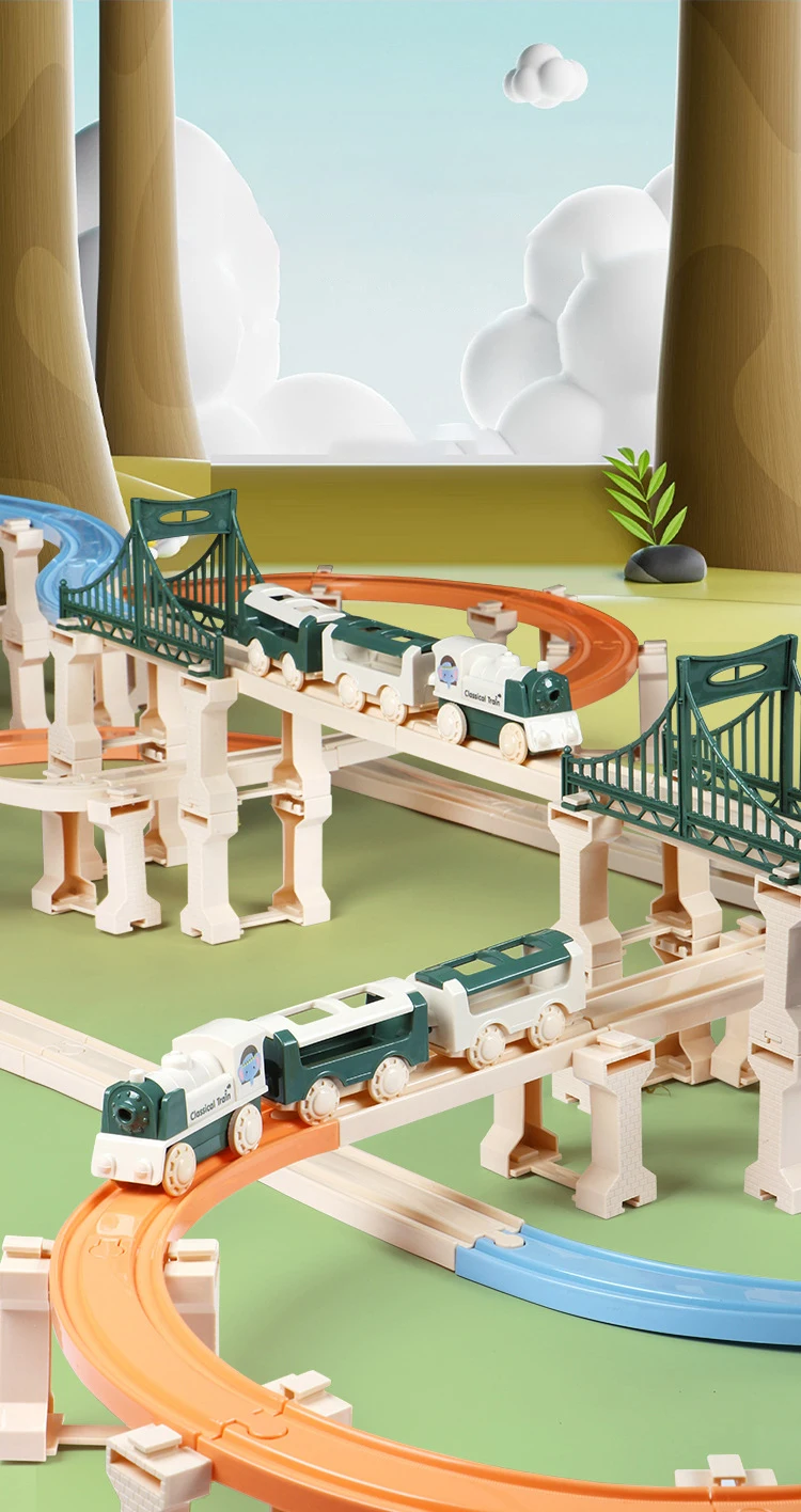 New DIY Rail Train Children Toys Puzzle Assembled Railway Track Building Block Track Toy for Kids Gifts/Christmas Gifts - Image 9