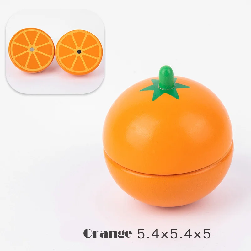 Magnetic Wooden Cutting Fruits Vegetables Pretend Play Simulation Kitchen Toys Classic Game Montessori Educational Toys For Kids - Image 19