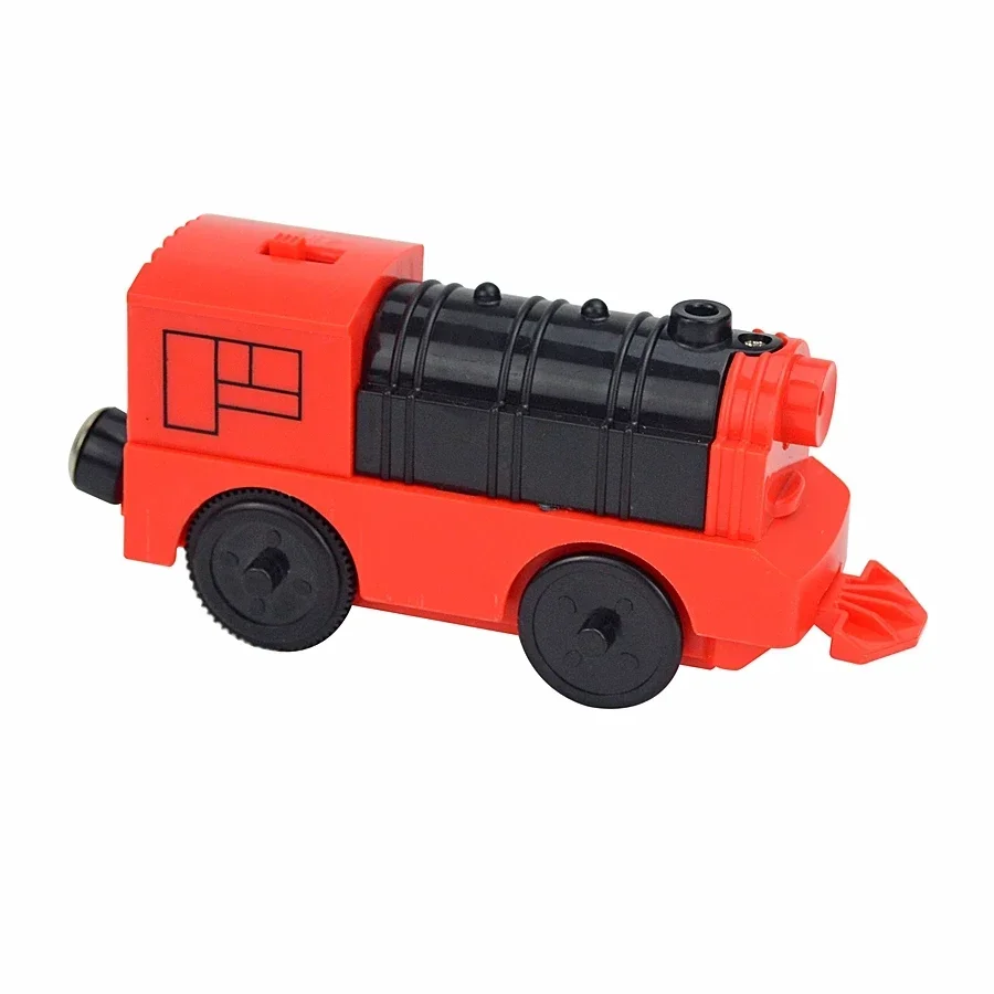 Magnetic Electric Train Car Locomotive Wooden Track Slot Diecast Railway With Two Carriages Train Wood Kid Toy Biro Leduo Track - Image 21