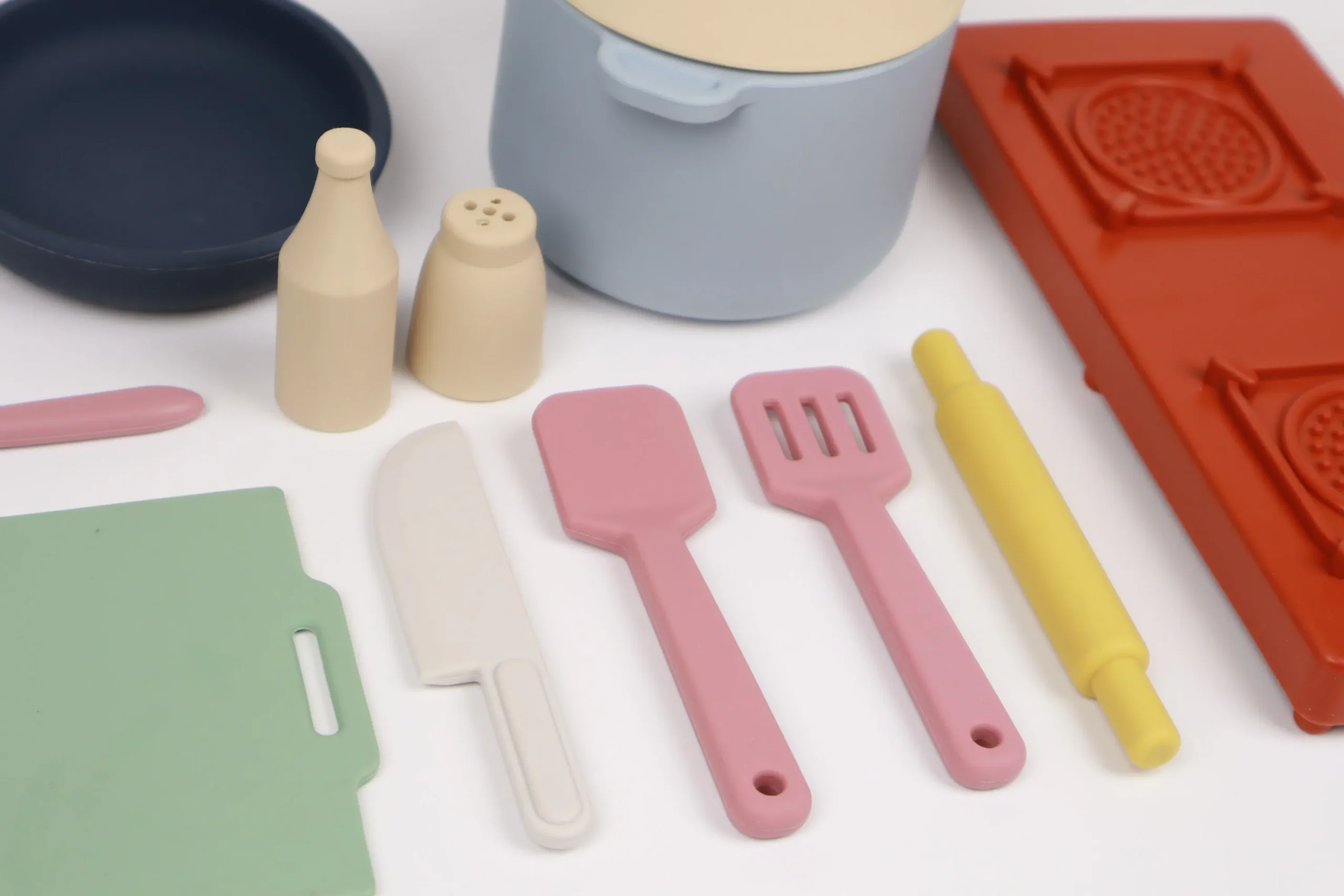 Silicone Kitchen Toy Set Pot Cooking For Toddler Educational Developmental Best Gift - Image 4