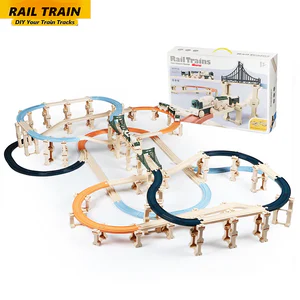 New DIY Rail Train Children Toys Puzzle Assembled Railway Track Building Block Track Toy for Kids Gifts/Christmas Gifts