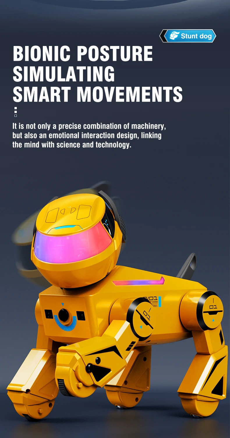 2 in 1 Intelligent Remote Control Robot Dog Electronic Stunt Command Programmable Touch-sense Music Song Children Toys for Boys - Image 14