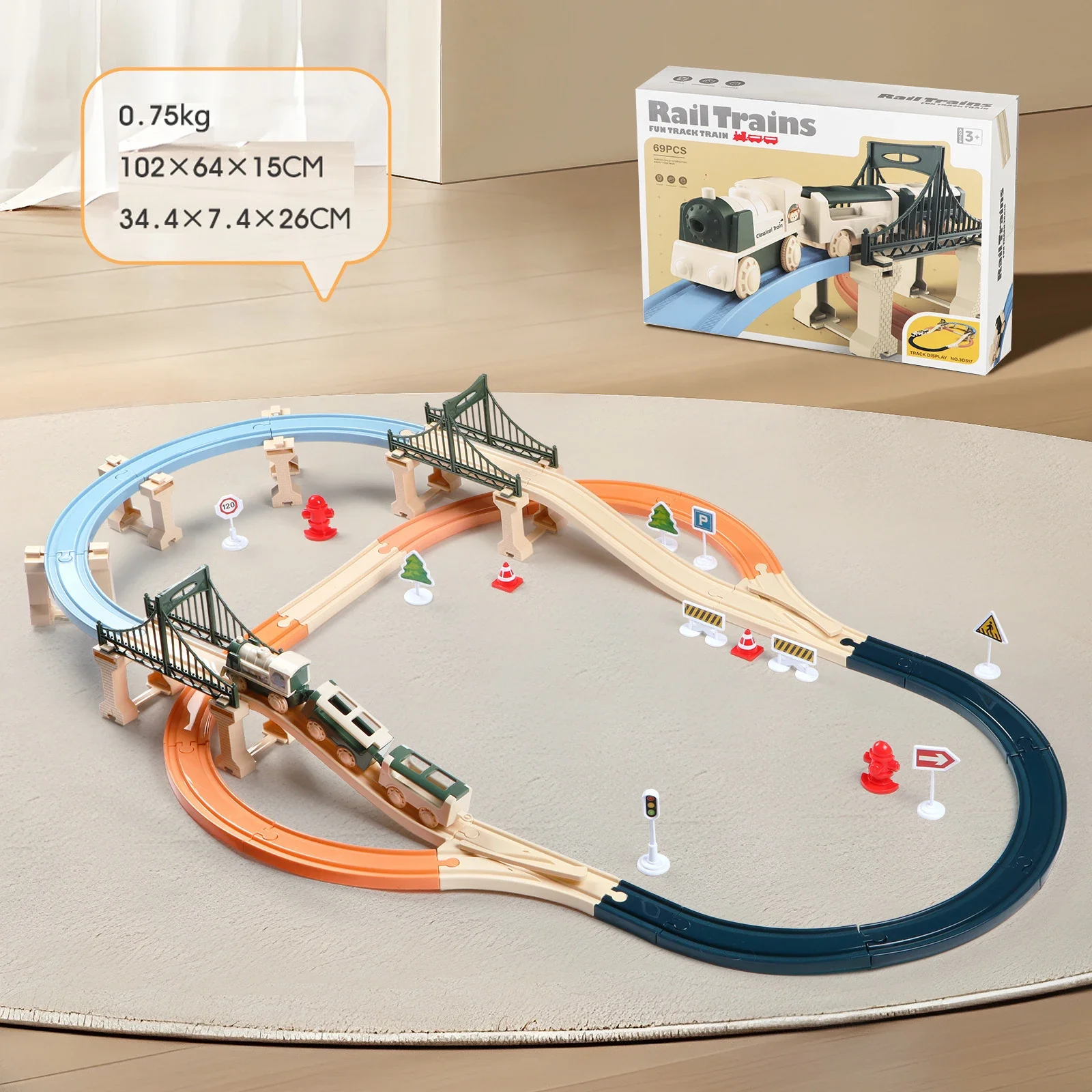 New DIY Rail Train Children Toys Puzzle Assembled Railway Track Building Block Track Toy for Kids Gifts/Christmas Gifts - Image 7