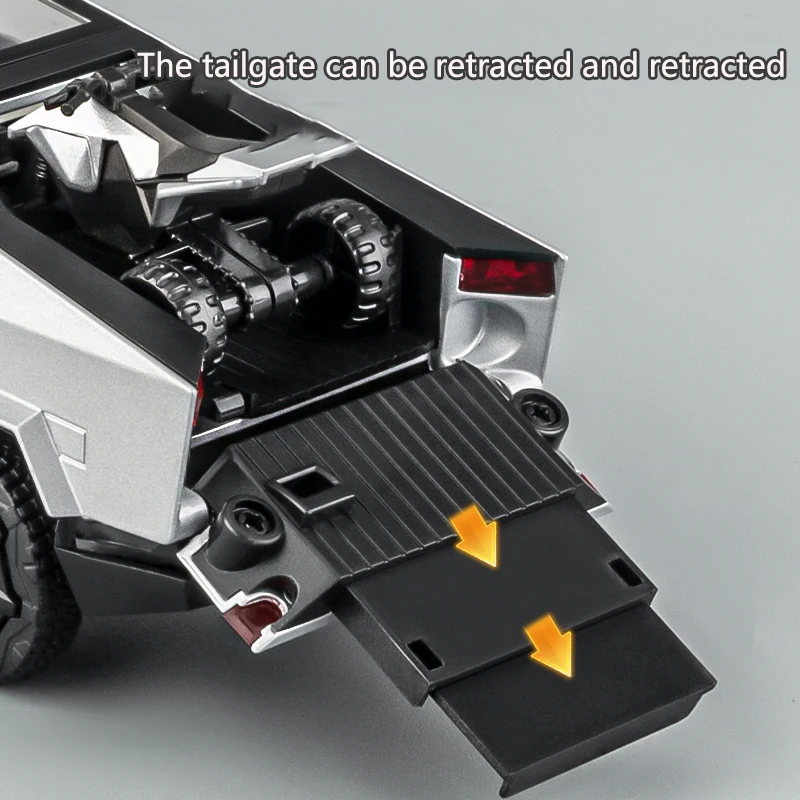 1:32 Simulated Pickup Truck Model Sound And Light Pull-Back Toy Car Metal Camper Van Boys Collection Ornaments Gift - Image 3