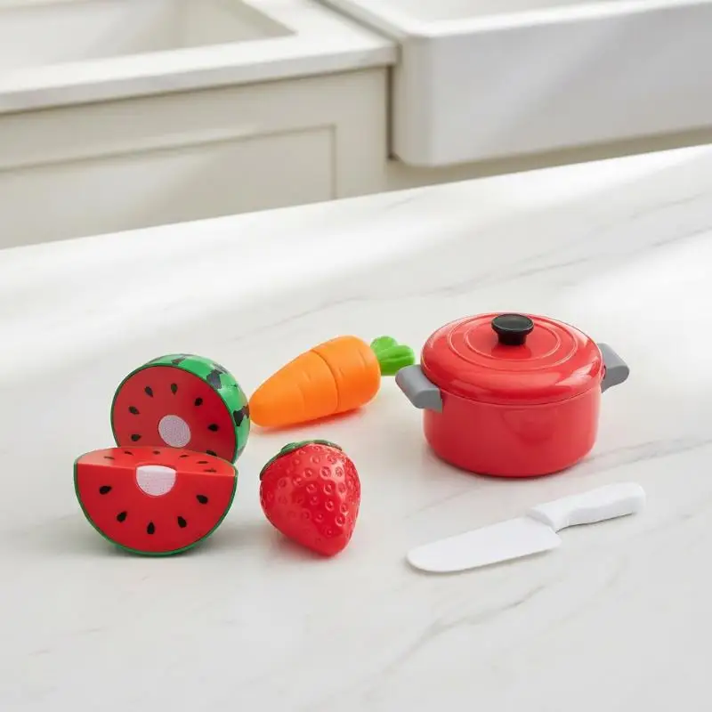 Cutting Play Food Toy Set Kitchen Pretend Play Fruit Vegetable Toy For Kids Educational Learning Food Toys Fun Toddlers Gifts - Image 6