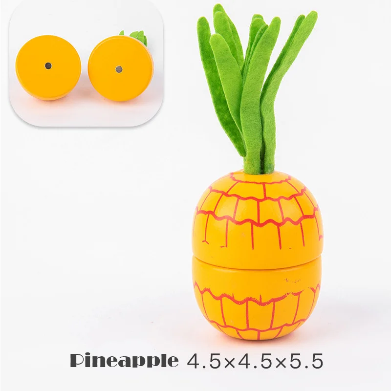 Magnetic Wooden Cutting Fruits Vegetables Pretend Play Simulation Kitchen Toys Classic Game Montessori Educational Toys For Kids - Image 30