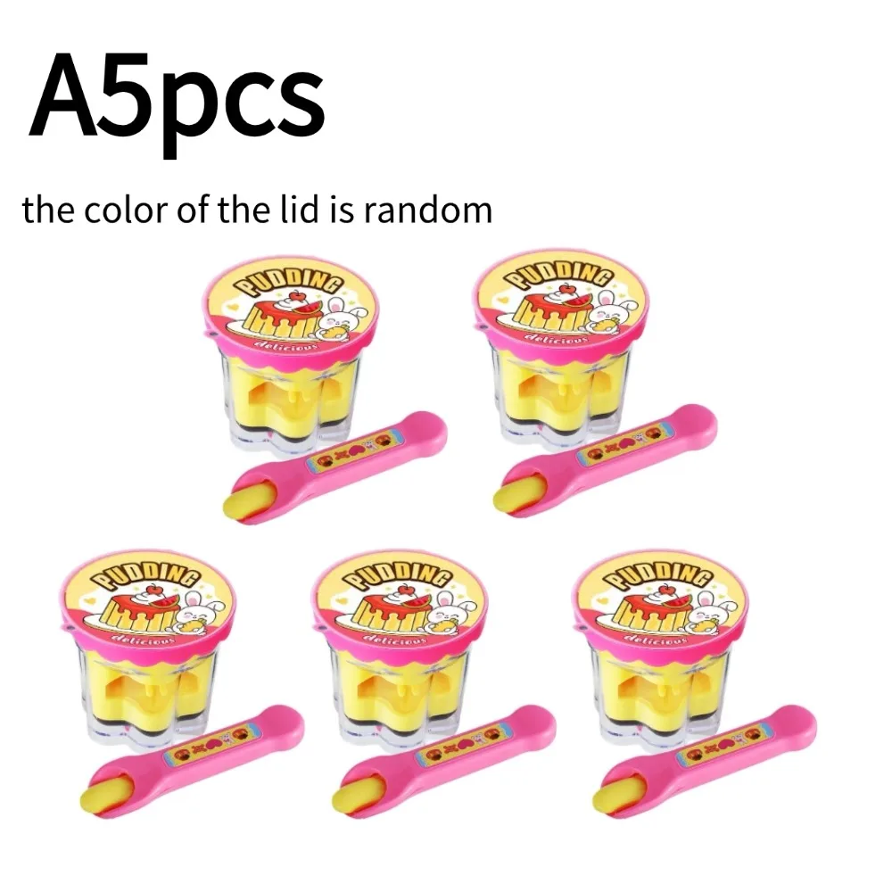Pretend Play Pudding Feeding Toy Set with Magic Spoon Simulation Food Kitchen Toys for Kids Interactive Role Play Gift for Girls - Image 12