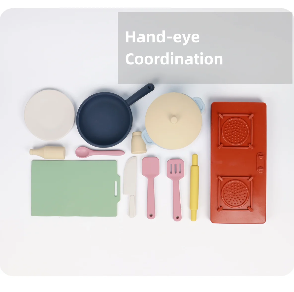 Silicone Kitchen Toy Set Pot Cooking For Toddler Educational Developmental Best Gift - Image 12