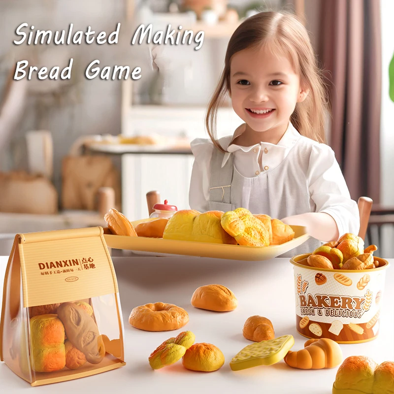 Children Pretend Play Kitchen Toys Sets Simulation Dessert Bread Food Cooking Games Play House Party Activities Games Girl Toys - Image 2