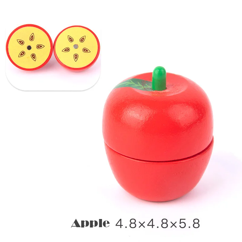 Magnetic Wooden Cutting Fruits Vegetables Pretend Play Simulation Kitchen Toys Classic Game Montessori Educational Toys For Kids - Image 28
