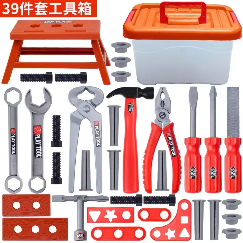 Kids Repair Toolbox Toy Set, Simulation Engineering Tools with Drill, Educational Pretend Play Gifts for Boys - Image 11