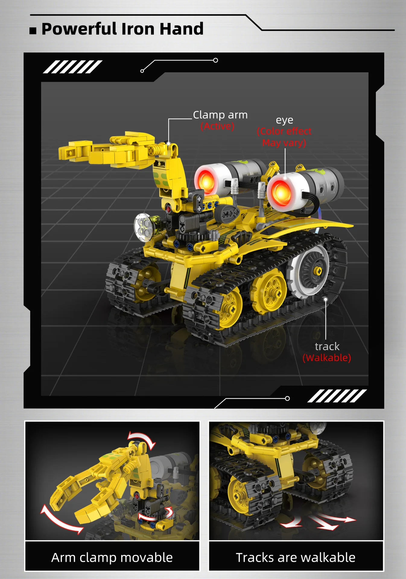 5-in-1 Programmable Robot Building Blocks Kit Remote/APP Control Digital Display Color Sensor STEM Toy for Kids Adults - Image 14