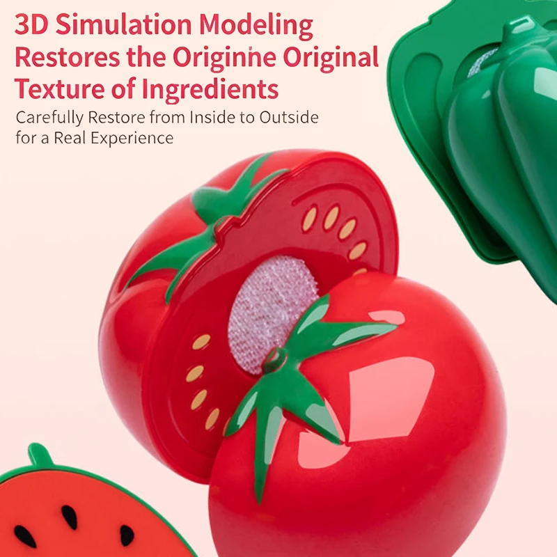 Cutting Play Food Toy Set Kitchen Pretend Play Fruit Vegetable Toy For Kids Educational Learning Food Toys Fun Toddlers Gifts - Image 20