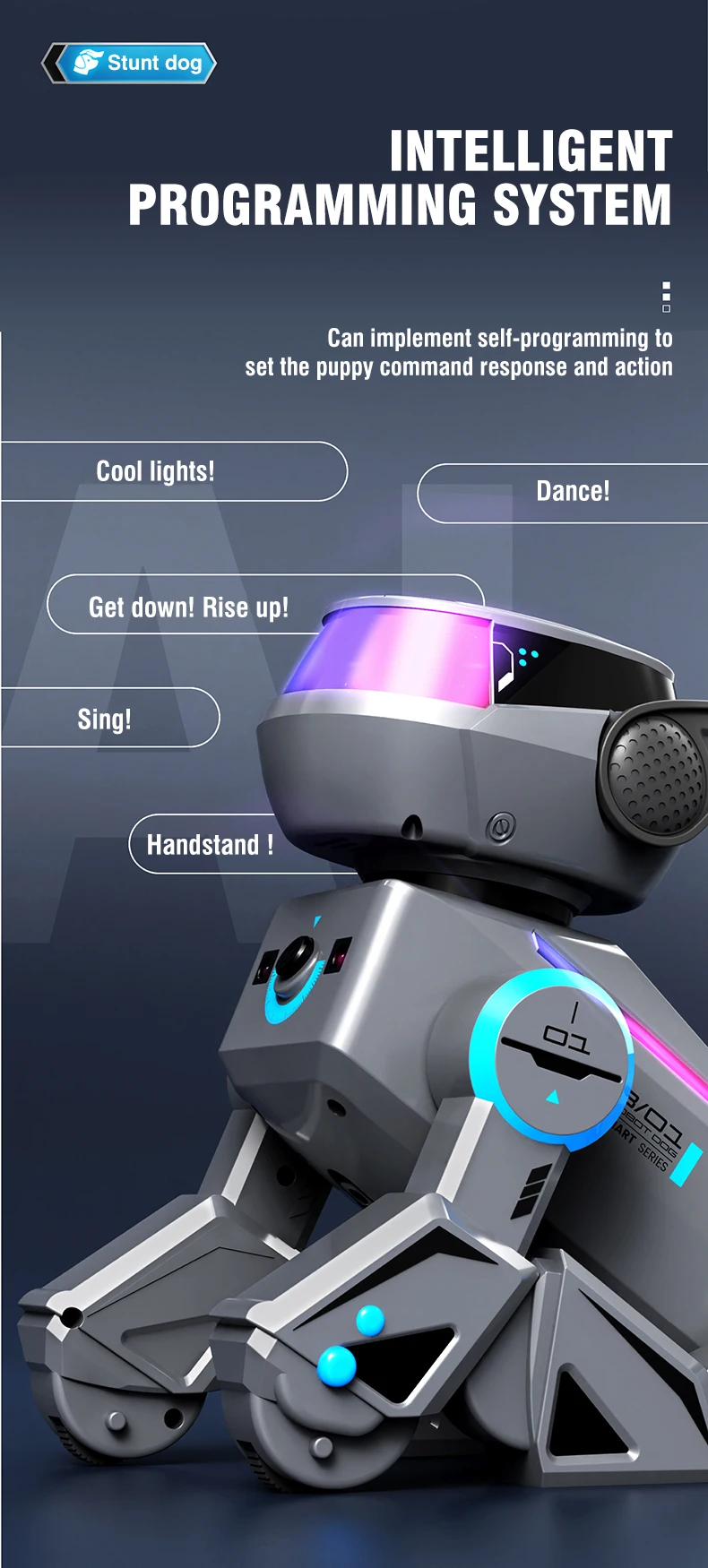 2 in 1 Intelligent Remote Control Robot Dog Electronic Stunt Command Programmable Touch-sense Music Song Children Toys for Boys - Image 20